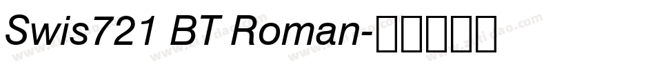 Swis721 BT Roman字体转换